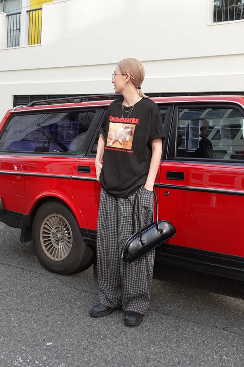 チェックボリュームラフパンツ